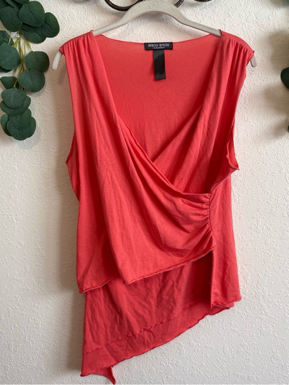 Y2K Pink Asymmetrical Wrap Tank Top 💕 - Picture 2 of 6